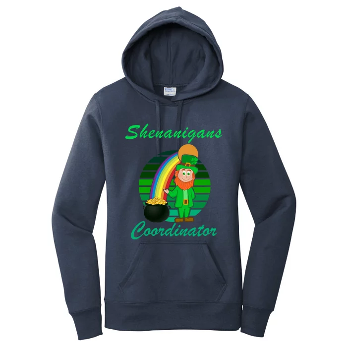 St Patricks Day Leprechaun Shenanigans Coordinator Rainbow Gift Women's Pullover Hoodie