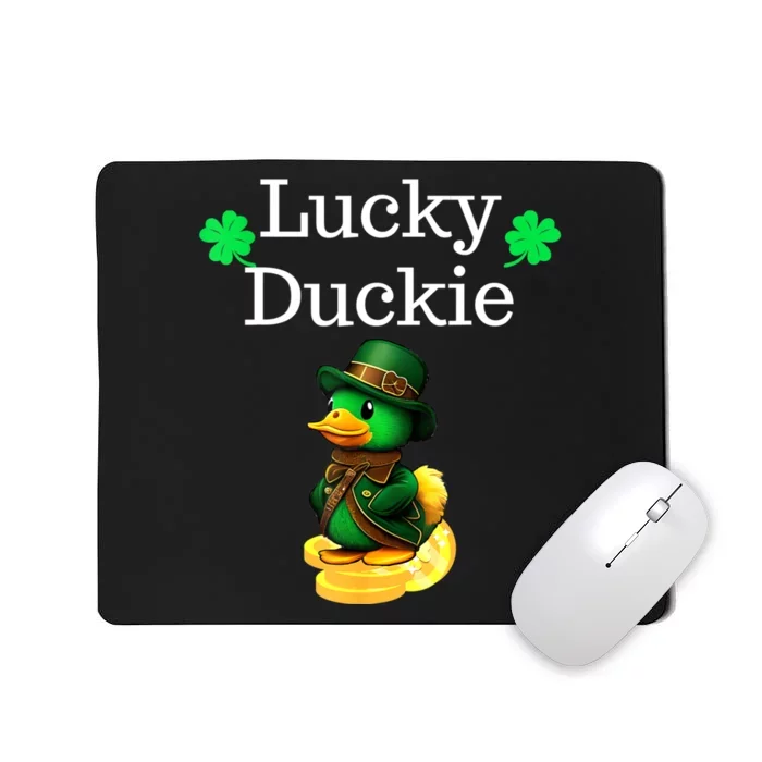 St Patrick's Day Lucky Duckie Retro Teacher Mousepad