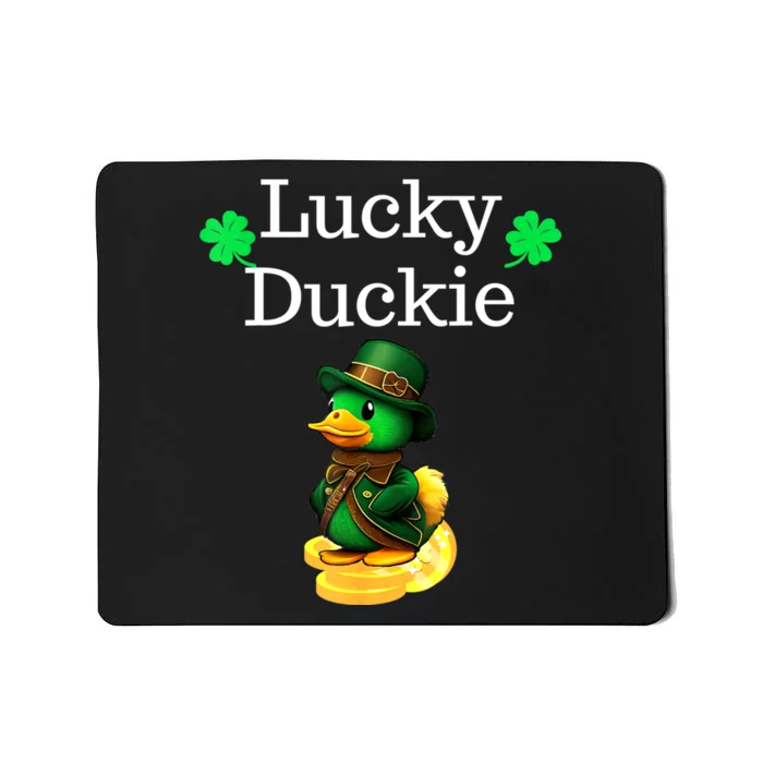 St Patrick's Day Lucky Duckie Retro Teacher Mousepad