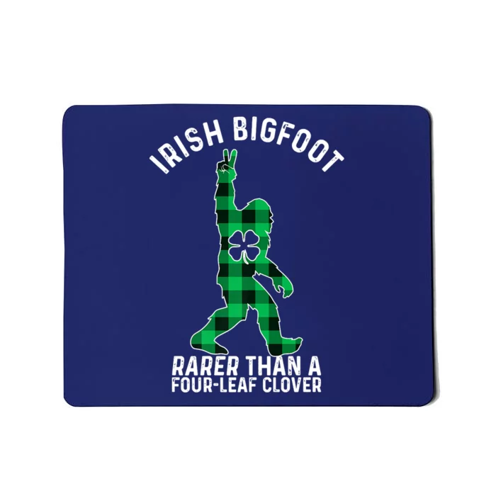 St Patricks Day Irish Bigfoot Sasquatch Saint Paddy's Clover Premium Mousepad