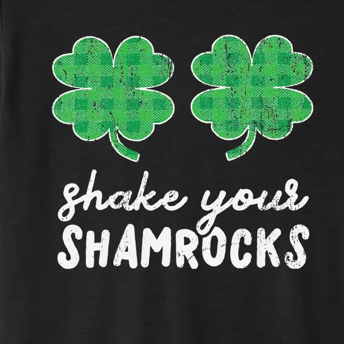 St Patrick's Day Shake Your Shamrocks Buffalo Plaid Clover ChromaSoft Performance T-Shirt