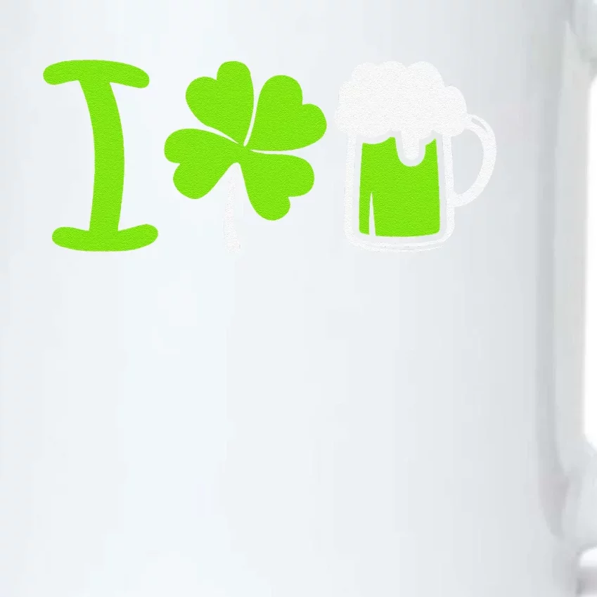 Saint Patrick's Day I Love Beer Black Color Changing Mug