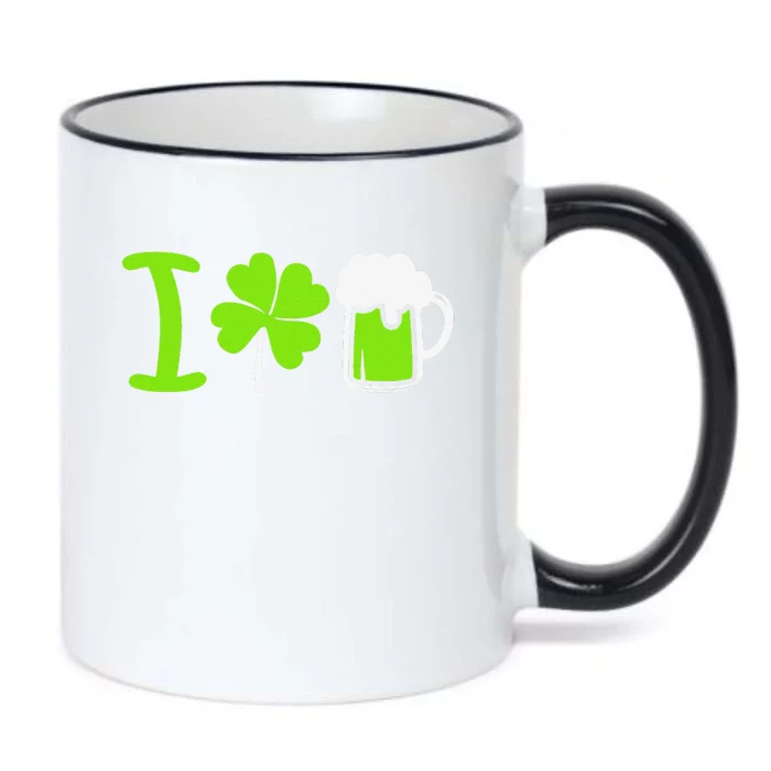 Saint Patrick's Day I Love Beer Black Color Changing Mug