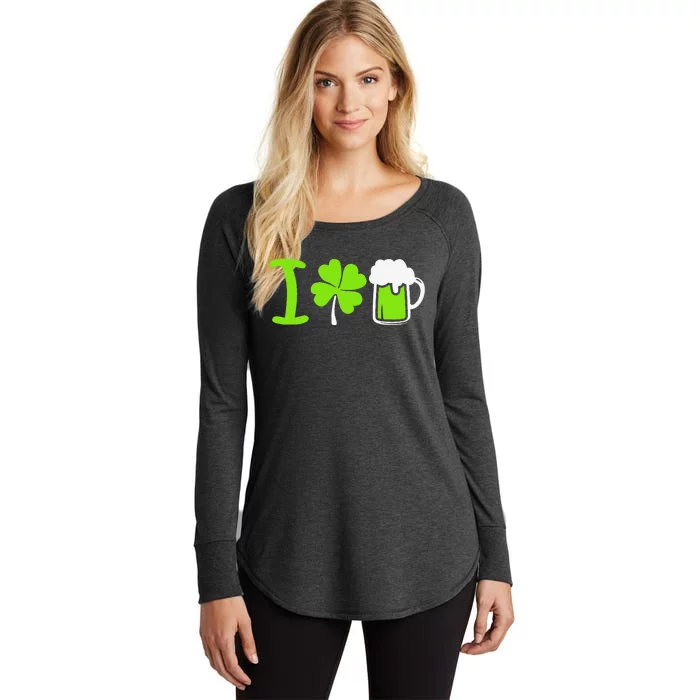 Saint Patrick's Day I Love Beer Women's Perfect Tri Tunic Long Sleeve Shirt