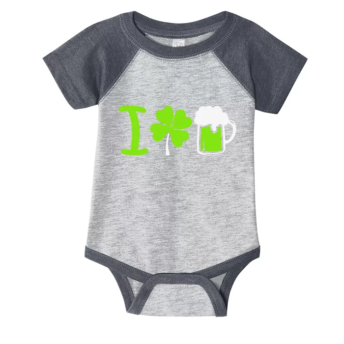 Saint Patrick's Day I Love Beer Infant Baby Jersey Bodysuit