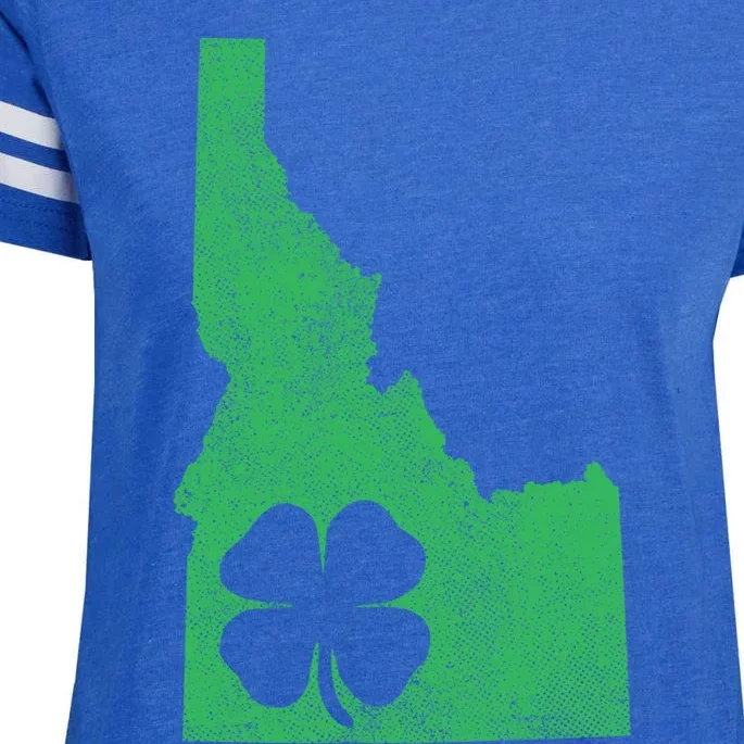 St Patrick's Day Shamrock Idaho Irish Green Saint Paddy's Gift Enza Ladies Jersey Football T-Shirt