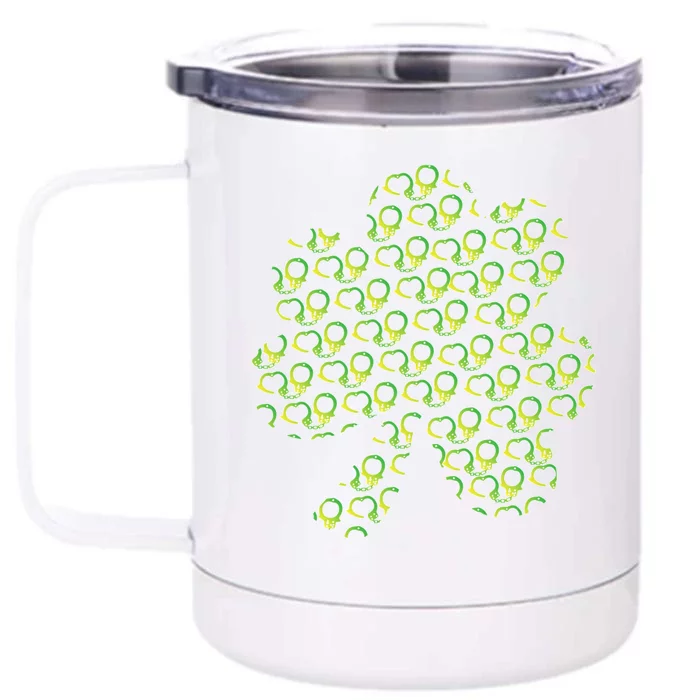 St Patricks Day Gift Funny Gift Police Handcuffs Great Gift Front & Back 12oz Stainless Steel Tumbler Cup