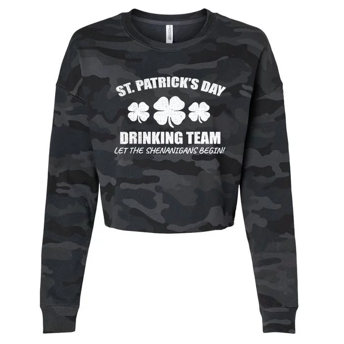 St Patricks Day Drinking Team Irish Beer Lover Gift Cropped Pullover Crew