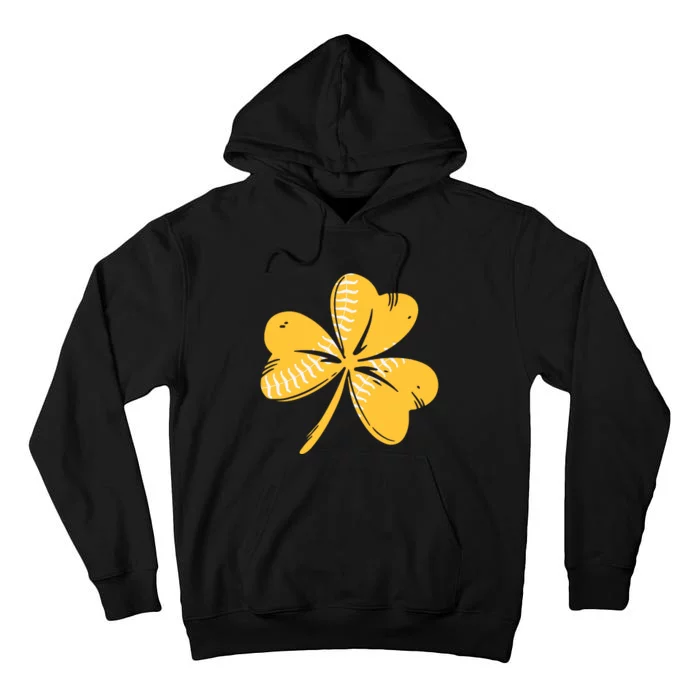 St Patricks Day Softball Shamrock Funny Sport Tall Hoodie