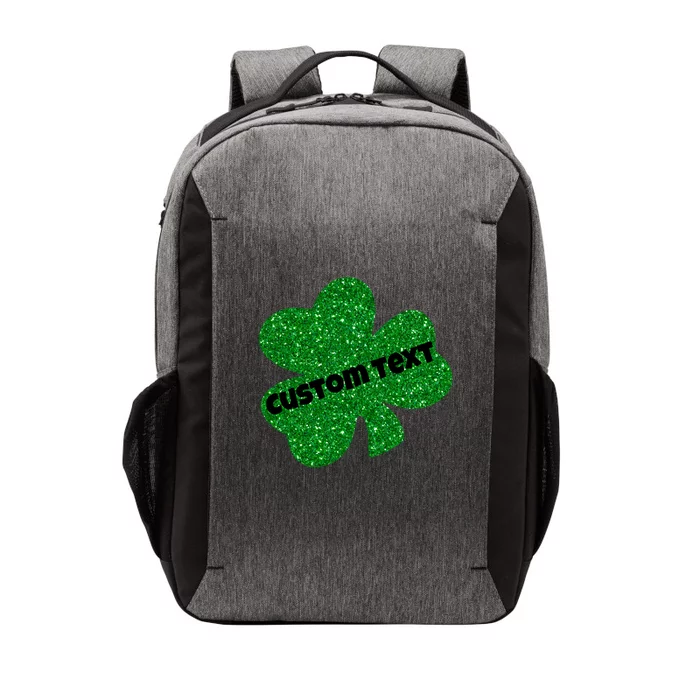 St. Patrick's Day Teacher Ms Mrs Personalized Name Green Glitter Vector Backpack