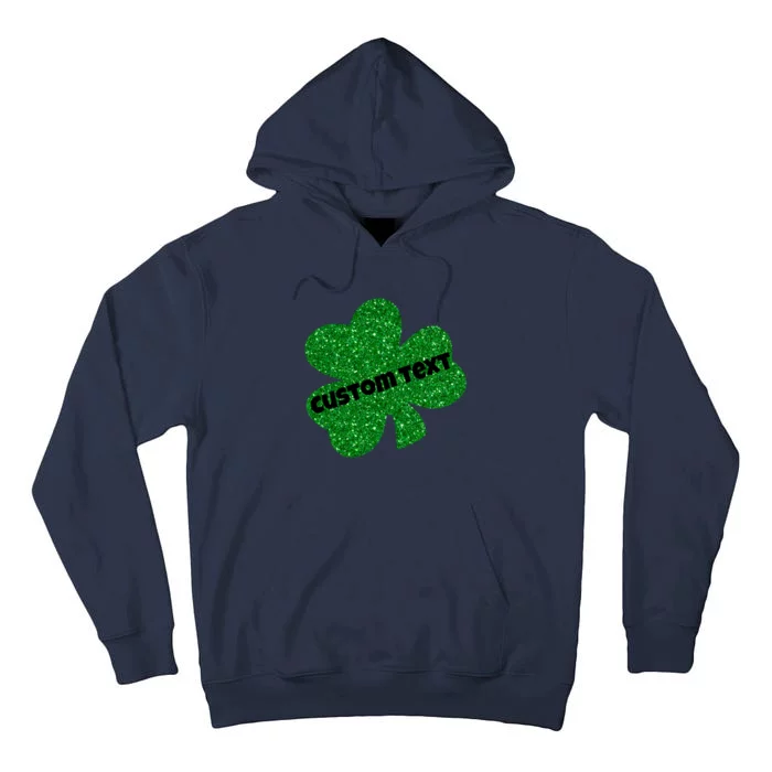 St. Patrick's Day Teacher Ms Mrs Personalized Name Green Glitter Tall Hoodie