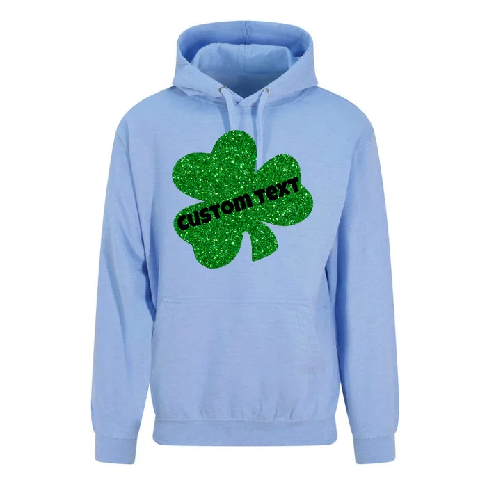 St. Patrick's Day Teacher Ms Mrs Personalized Name Green Glitter Unisex Surf Hoodie