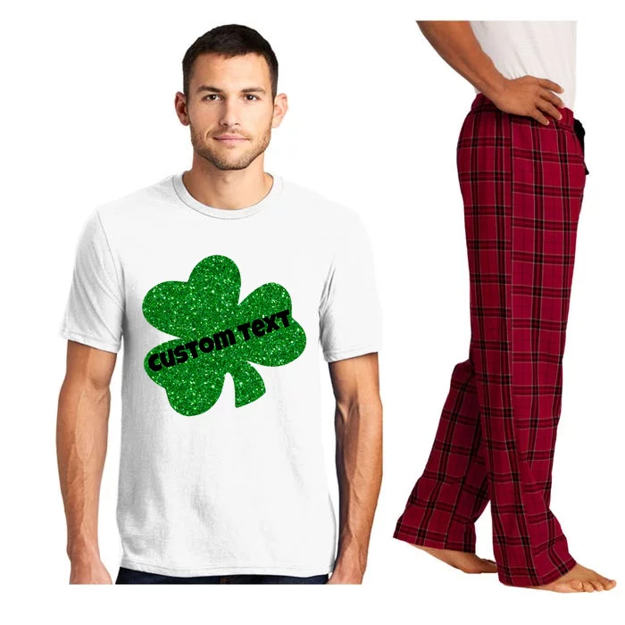 St. Patrick's Day Teacher Ms Mrs Personalized Name Green Glitter Pajama Set