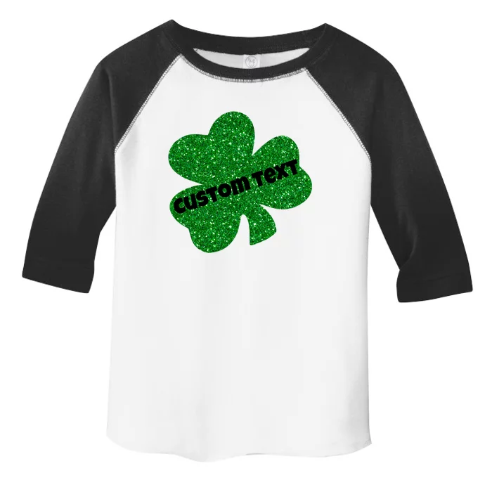 St. Patrick's Day Teacher Ms Mrs Personalized Name Green Glitter Toddler Fine Jersey T-Shirt