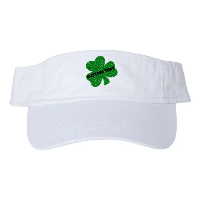 St. Patrick's Day Teacher Ms Mrs Personalized Name Green Glitter Valucap Bio-Washed Visor