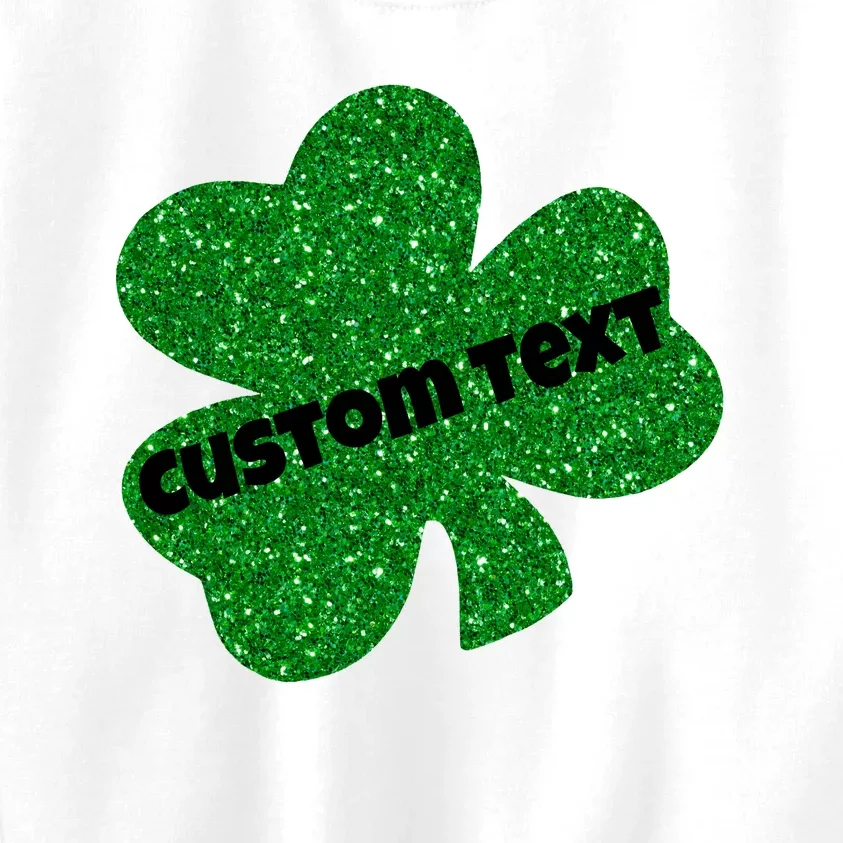 St. Patrick's Day Teacher Ms Mrs Personalized Name Green Glitter Kids Sweatshirt