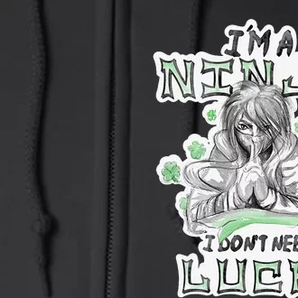 Saint Patrick's Day Ninja Anime Lovers Ss Full Zip Hoodie