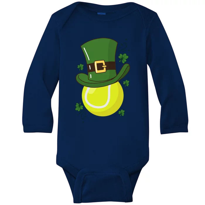 St Patricks Day Tennis Gift For Irish Fans Cool Gift Baby Long Sleeve Bodysuit