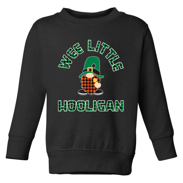 St Patricks Day Wee Little Hooligan Boy Kids Funny Toddler Sweatshirt