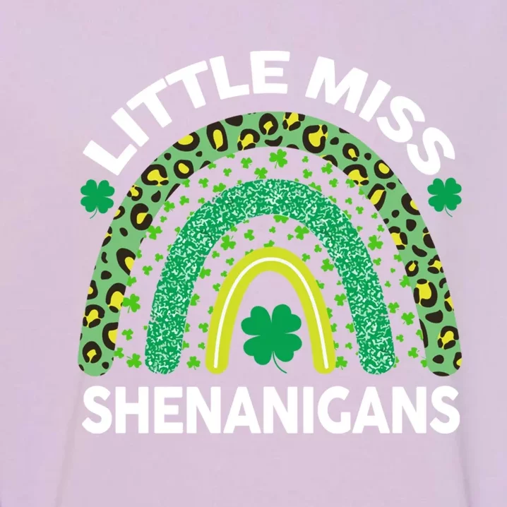 St Patricks Day Little Miss Shenanigans Cool Gift Garment-Dyed Sweatshirt