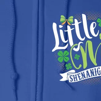 St Patrick's Day Little Miss Shenanigans Irish Cool Gift Full Zip Hoodie