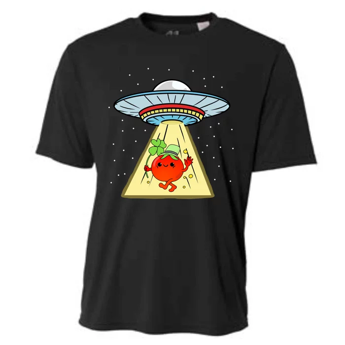 St Patricks Day Tomato Ufo Abduction Gift Cooling Performance Crew T-Shirt