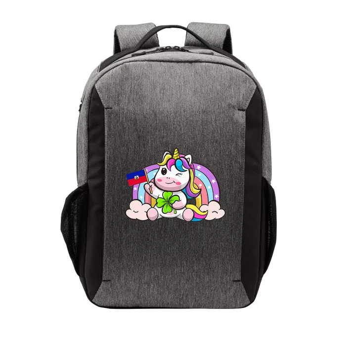 St. Patricks Day Irish Unicorn Haiti Haitian Ayiti Flag Vector Backpack