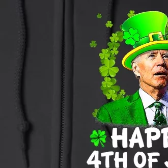 St Patricks Day Funny Happy 4th Of July Anti Joe Biden Full Zip Hoodie