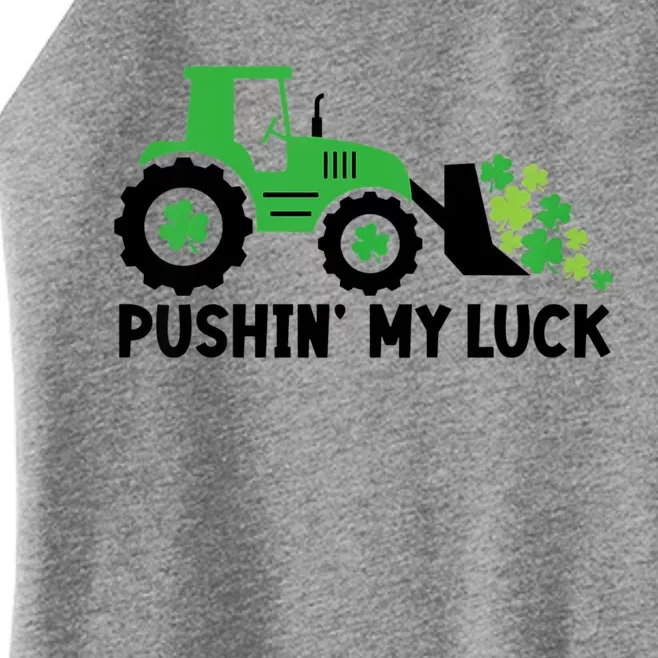 St Patrick's Day Pushing My Luck Monster Truck Women’s Perfect Tri Rocker Tank