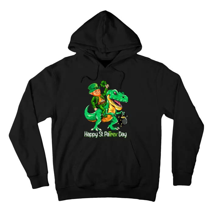 St Patricks Day Leprechaun Riding Dinosaur Hoodie