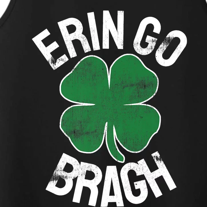 St Patricks Day Shamrock Erin Go Bragh Irish Saint Paddy's Performance Tank