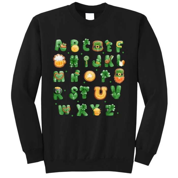 Saint Patricks Day Alphabet ABCs Elemeno For Teacher Student Sweatshirt