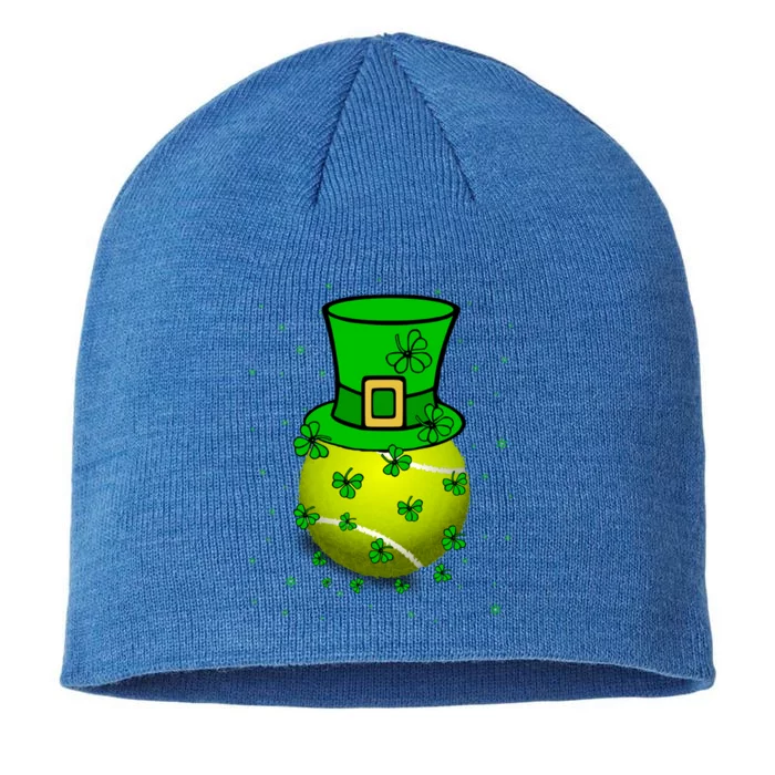 St Patricks Day Tennis Player And Coach Shamrock Irish Funny Gift 8 1/2in Sustainable Knit Beanie