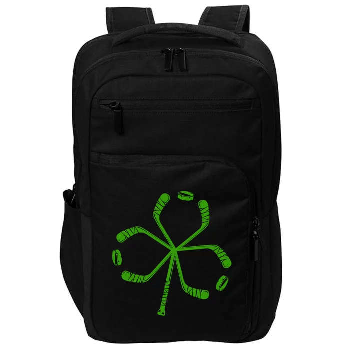 St Patricks Day Tee Shamrock Gift Hockey St Patricks Day Gift Impact Tech Backpack