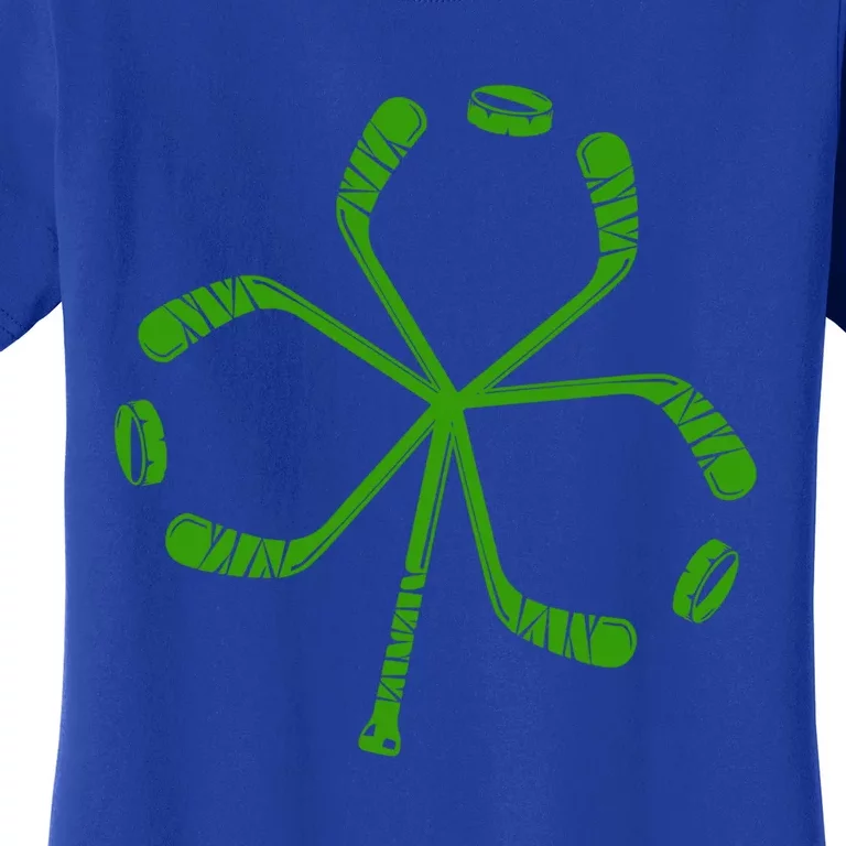 St Patricks Day Tee Shamrock Gift Hockey St Patricks Day Gift Women's T-Shirt