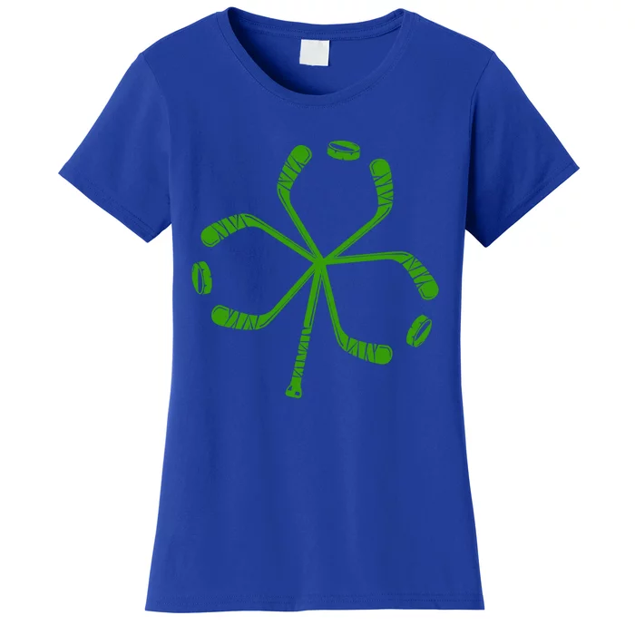 St Patricks Day Tee Shamrock Gift Hockey St Patricks Day Gift Women's T-Shirt