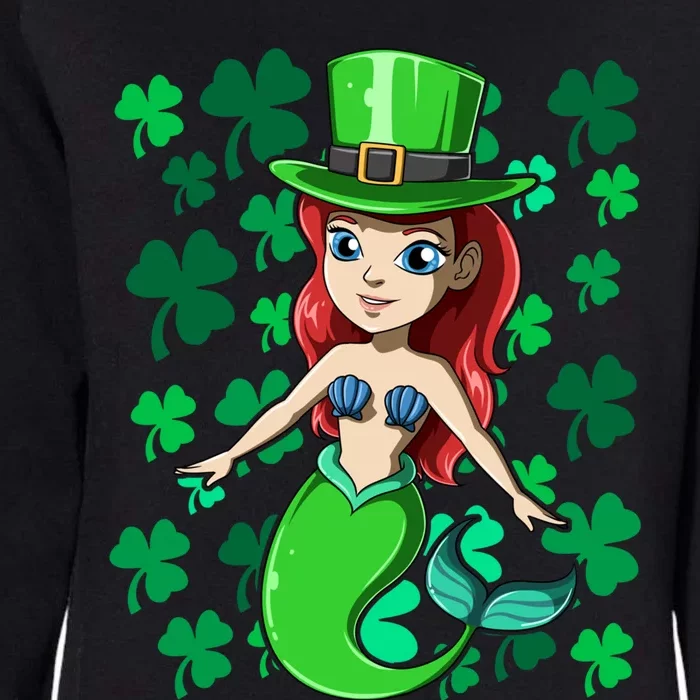 St Patrick's Day Mermaid Irish Mermaid Leprechaun Mermaid Gift Womens California Wash Sweatshirt