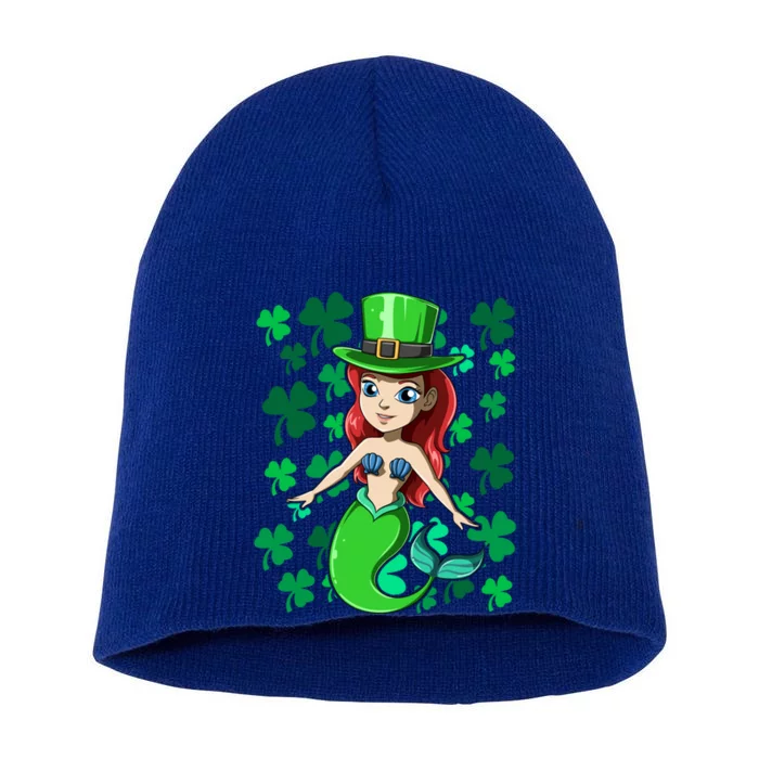 St Patrick's Day Mermaid Irish Mermaid Leprechaun Mermaid Gift Short Acrylic Beanie