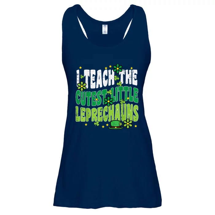 St Patrick Day Teach Little Leprechauns Saint Paddys Teacher Ladies Essential Flowy Tank