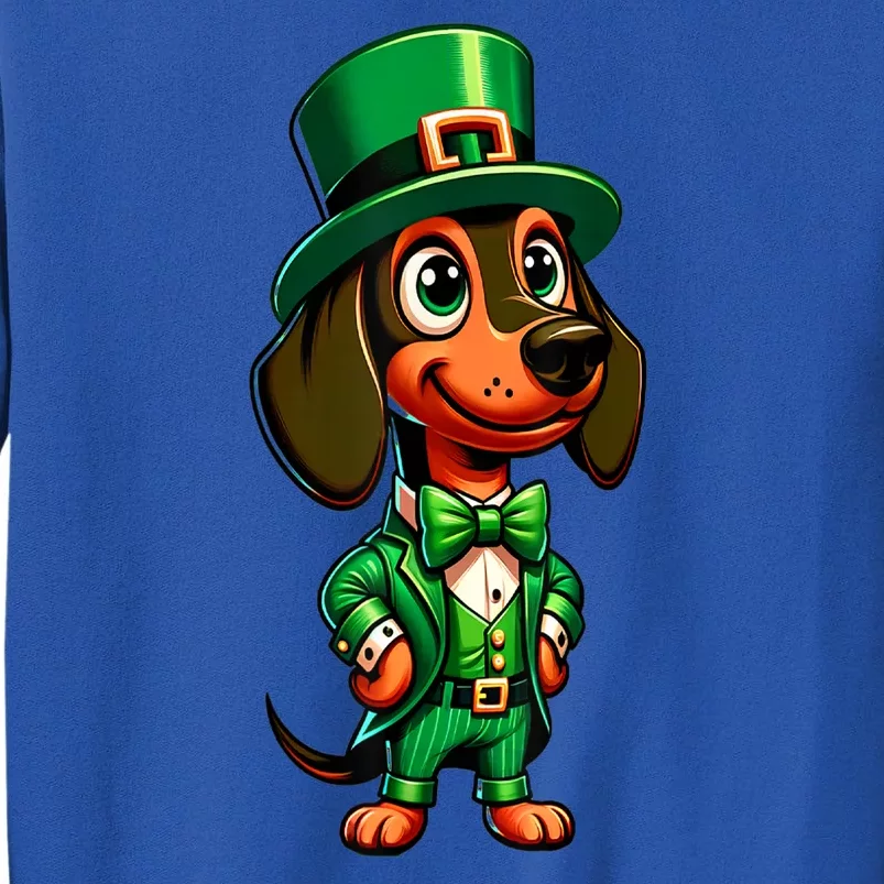 St. Patricks Day Cute Dachshund Dog Leprechaun Weiner Dog Lover Gift Tall Sweatshirt