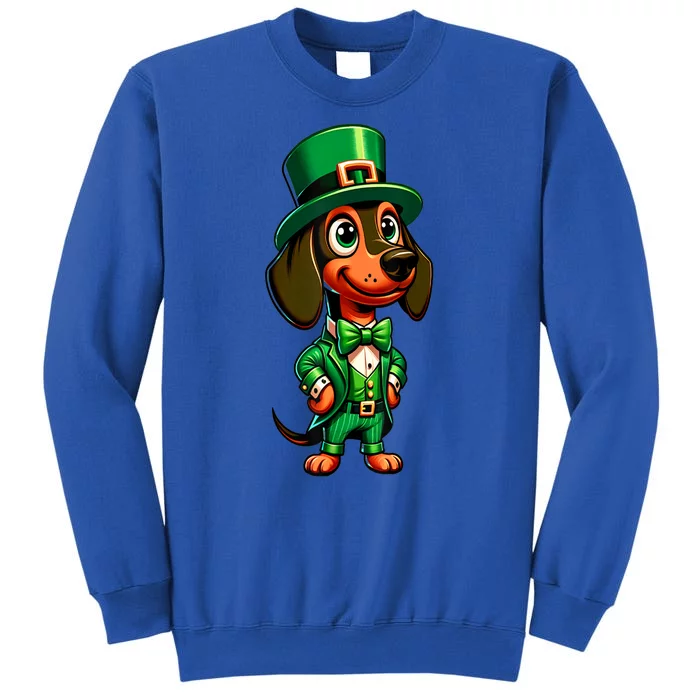 St. Patricks Day Cute Dachshund Dog Leprechaun Weiner Dog Lover Gift Tall Sweatshirt