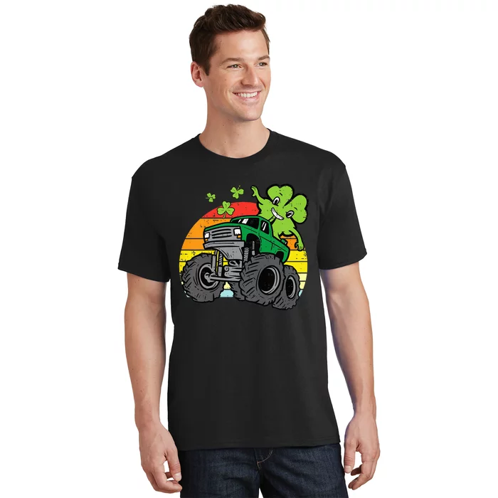 Saint Patricks Day for Monster Truck Lover  Shamrock T-Shirt