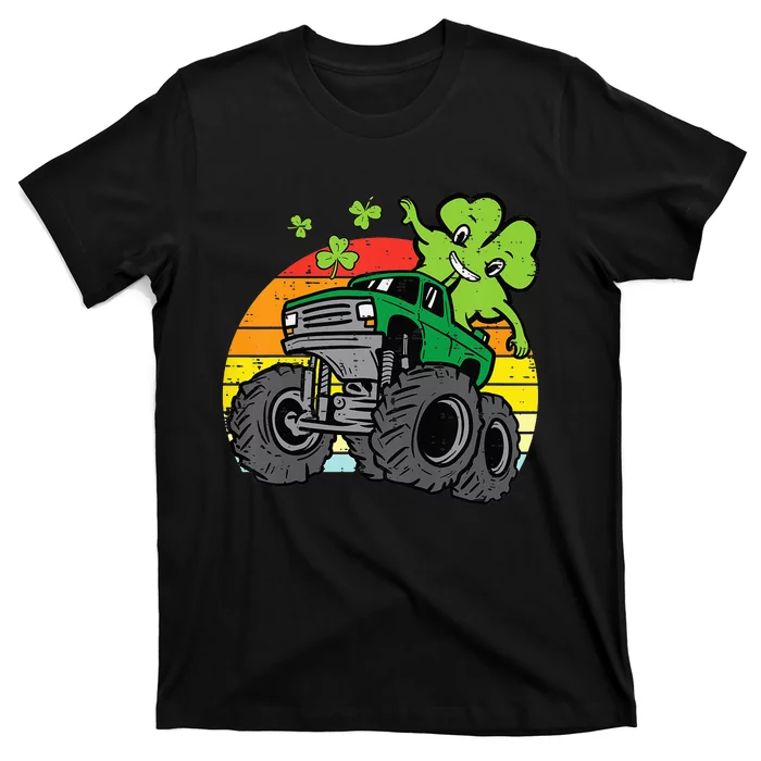 Saint Patricks Day for Monster Truck Lover  Shamrock T-Shirt