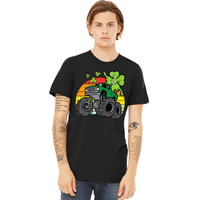 Saint Patricks Day for Monster Truck Lover  Shamrock Premium T-Shirt