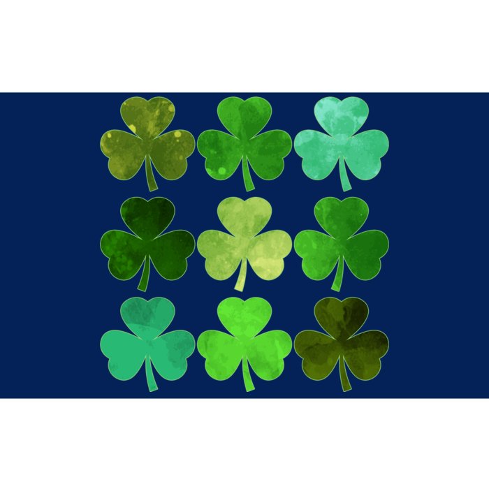 St Patricks Day Lucky Watercolor Shamrocks Bumper Sticker