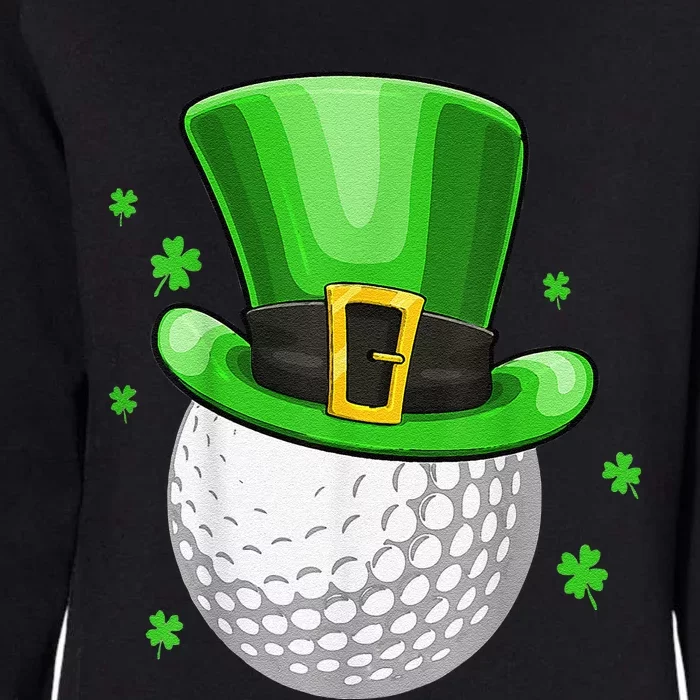 St Patricks Day Leprechaun Hat Shamrock Irish Golf Womens California Wash Sweatshirt