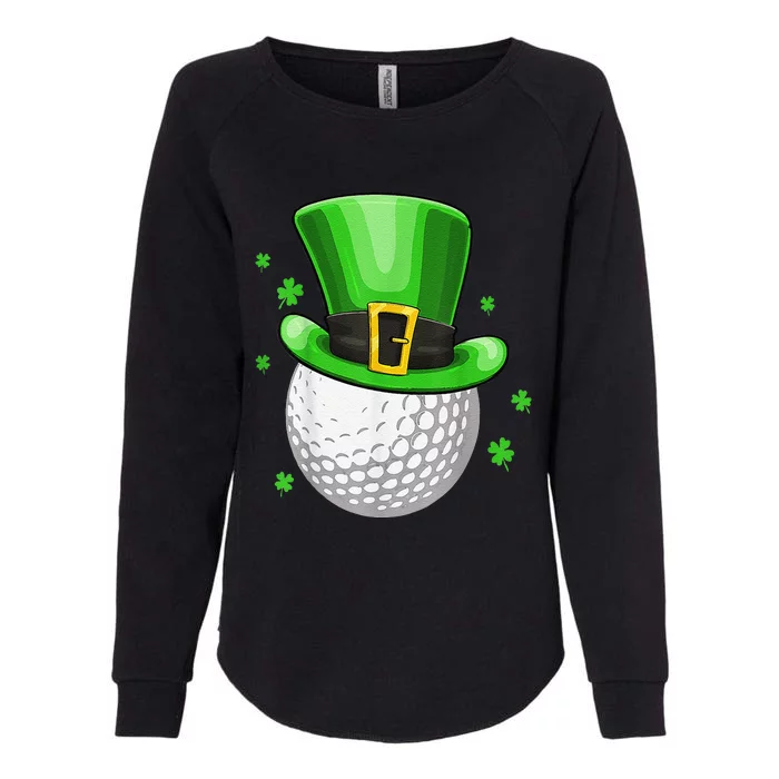 St Patricks Day Leprechaun Hat Shamrock Irish Golf Womens California Wash Sweatshirt