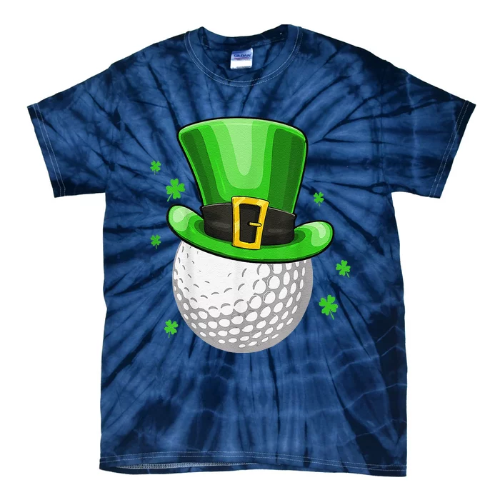 St Patricks Day Leprechaun Hat Shamrock Irish Golf Tie-Dye T-Shirt