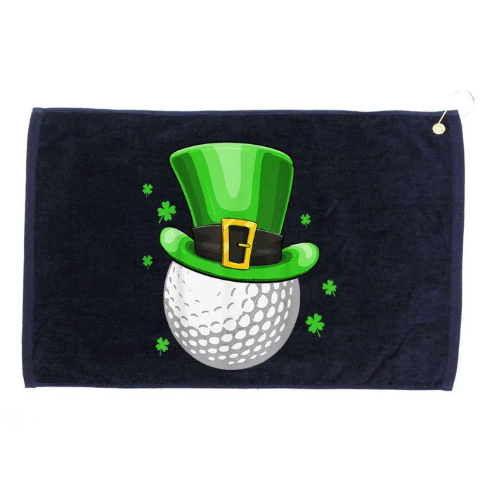 St Patricks Day Leprechaun Hat Shamrock Irish Golf Grommeted Golf Towel