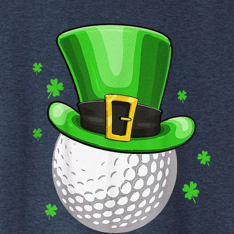 St Patricks Day Leprechaun Hat Shamrock Irish Golf Women's Crop Top Tee